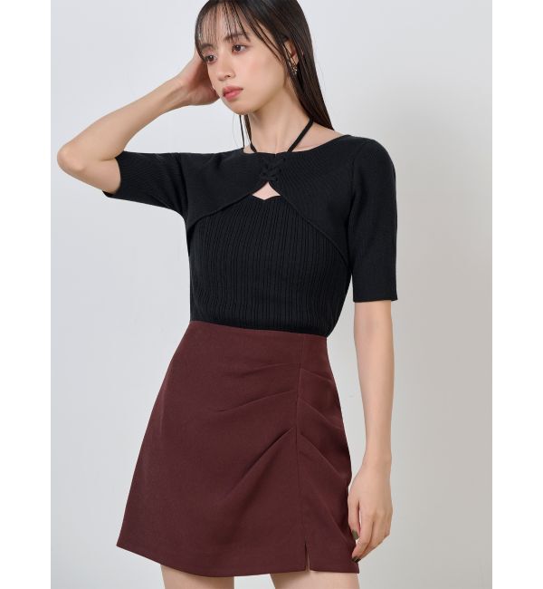 MURUA「ストリングタイニット」|ニット・セーター|ブラック