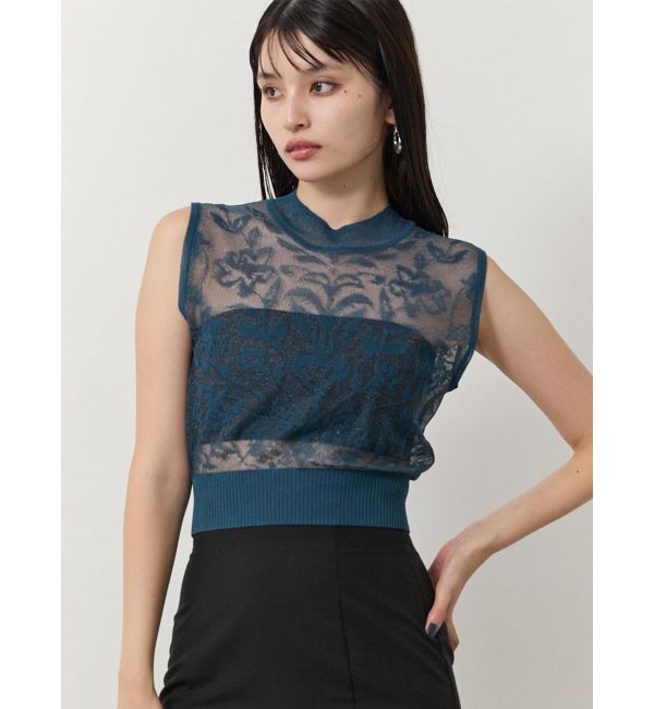 MURUA「シアージャガードニット」|ニット・セーター|ブルー