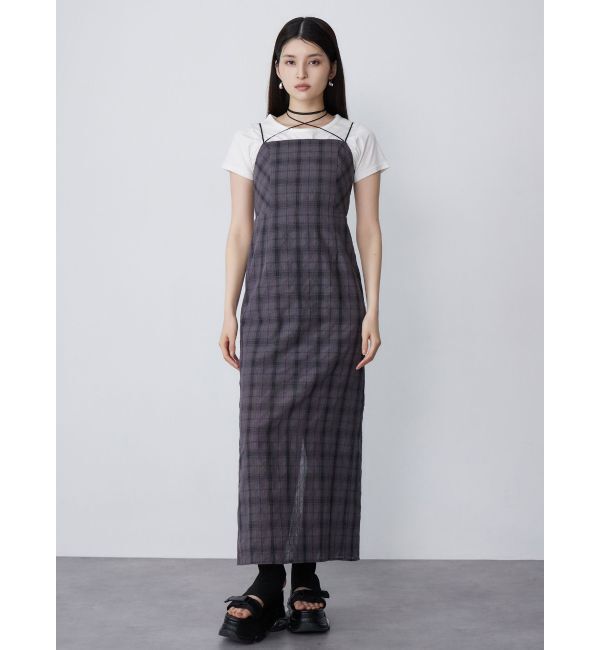 MURUA「2WAYチェックキャミワンピース」|ワンピース|