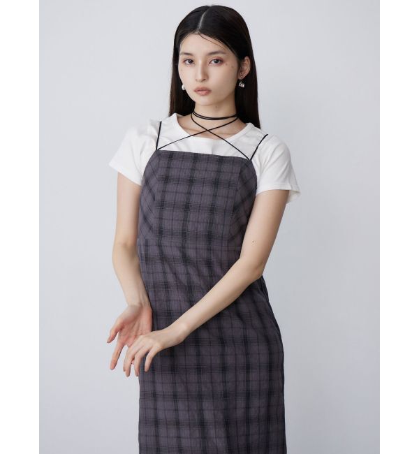 MURUA「2WAYチェックキャミワンピース」|ワンピース|