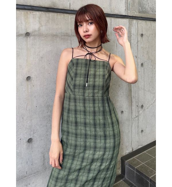 MURUA「2WAYチェックキャミワンピース」|ワンピース|