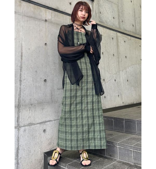 MURUA「2WAYチェックキャミワンピース」|ワンピース|