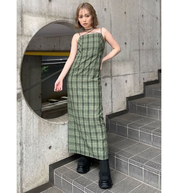 MURUA「2WAYチェックキャミワンピース」|ワンピース|