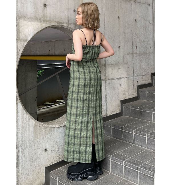 MURUA「2WAYチェックキャミワンピース」|ワンピース|