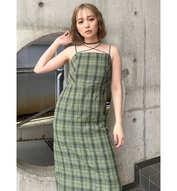 MURUA「2WAYチェックキャミワンピース」|ワンピース|