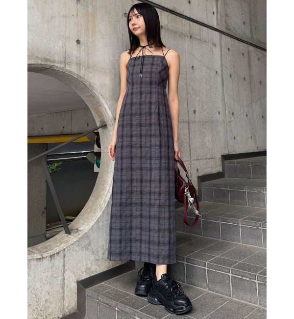 MURUA「2WAYチェックキャミワンピース」|ワンピース|
