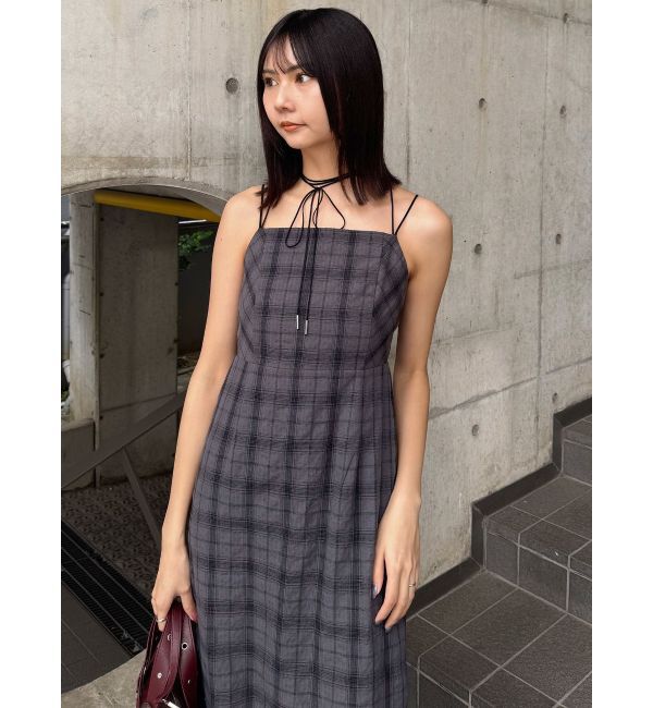 MURUA「2WAYチェックキャミワンピース」|ワンピース|