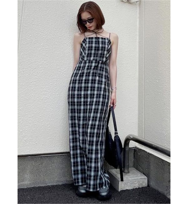 MURUA「2WAYチェックキャミワンピース」|ワンピース|