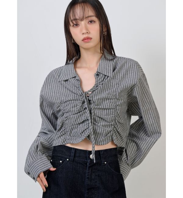 MURUA「2WAYギャザーシャツ」|シャツ・ブラウス|グレー