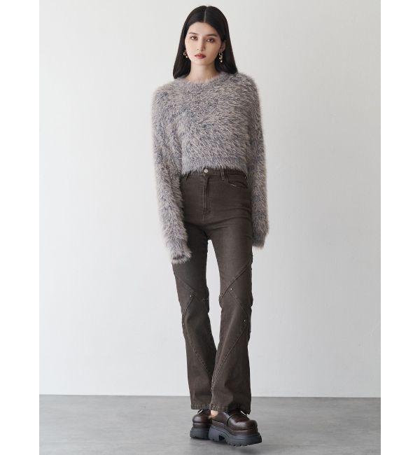 MURUA「スウィッチングスタッズデニム」|デニム|