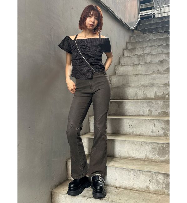 MURUA「スウィッチングスタッズデニム」|デニム|