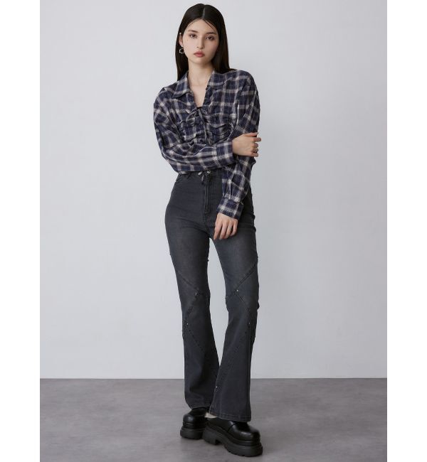 MURUA「スウィッチングスタッズデニム」|デニム|