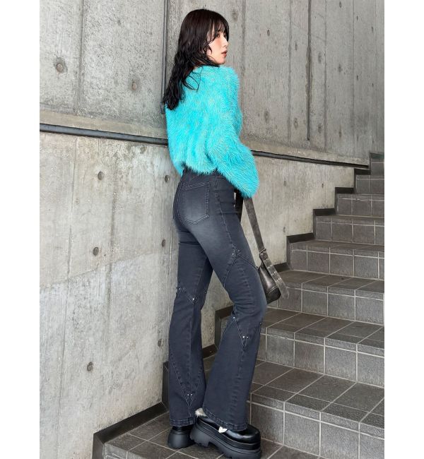 MURUA「スウィッチングスタッズデニム」|デニム|