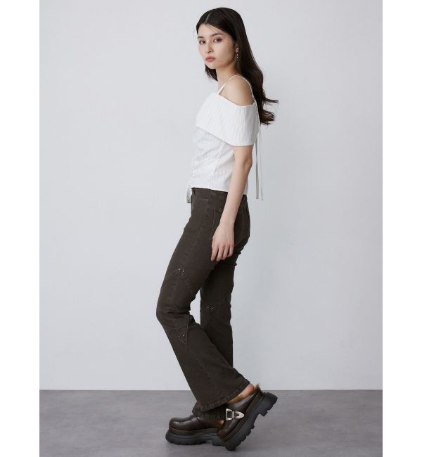 MURUA「スウィッチングスタッズデニム」|デニム|