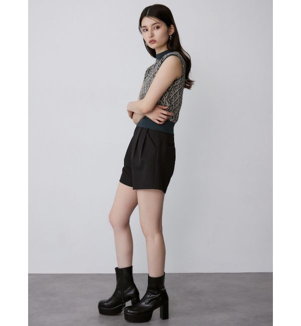 MURUA「ジオメトリックフレンチスリーブニットタンク」|ニット・セーター|