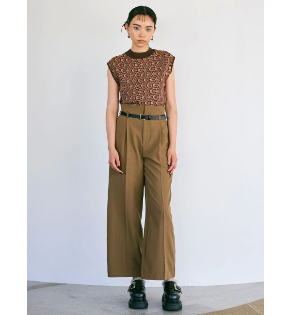 MURUA「ジオメトリックフレンチスリーブニットタンク」|ニット・セーター|