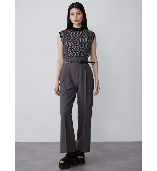 MURUA「ジオメトリックフレンチスリーブニットタンク」|ニット・セーター|