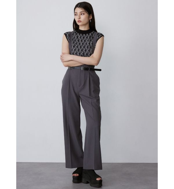 MURUA「ジオメトリックフレンチスリーブニットタンク」|ニット・セーター|