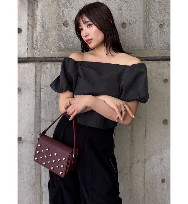 MURUA「スタッズワンハンドルバッグ」|ハンドバッグ|