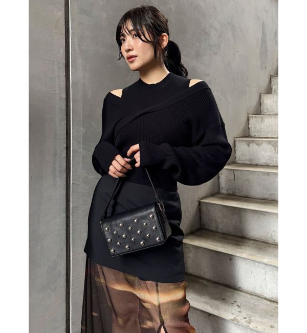 MURUA「スタッズワンハンドルバッグ」|ハンドバッグ|