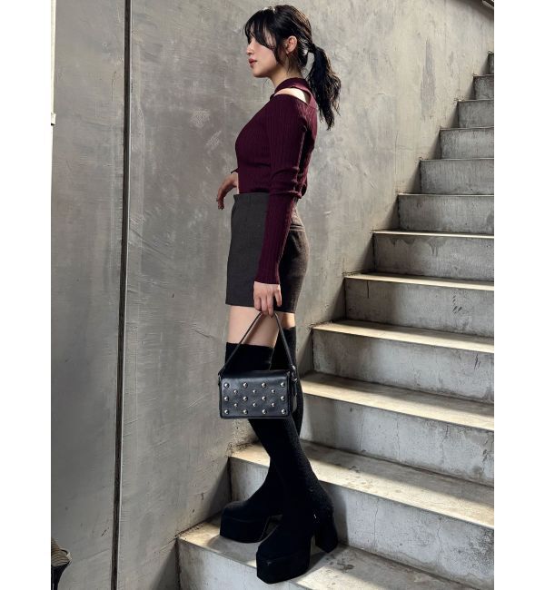 MURUA「スタッズワンハンドルバッグ」|ハンドバッグ|