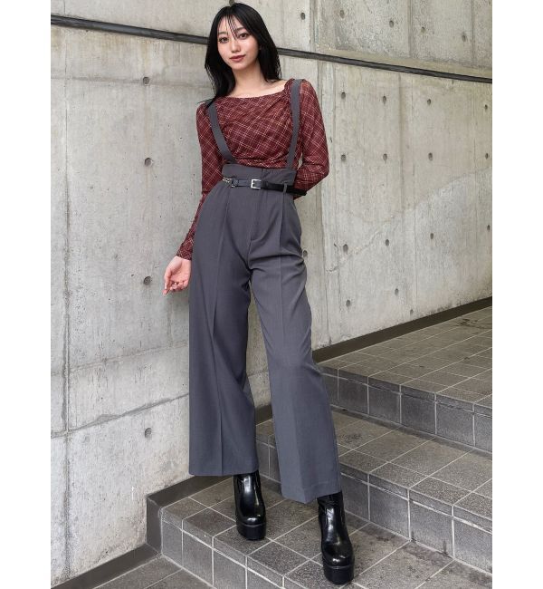 MURUA「チェックシアートップス」|Tシャツ・カットソー|