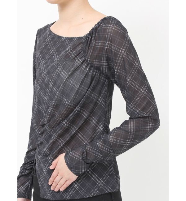 MURUA「チェックシアートップス」|Tシャツ・カットソー|