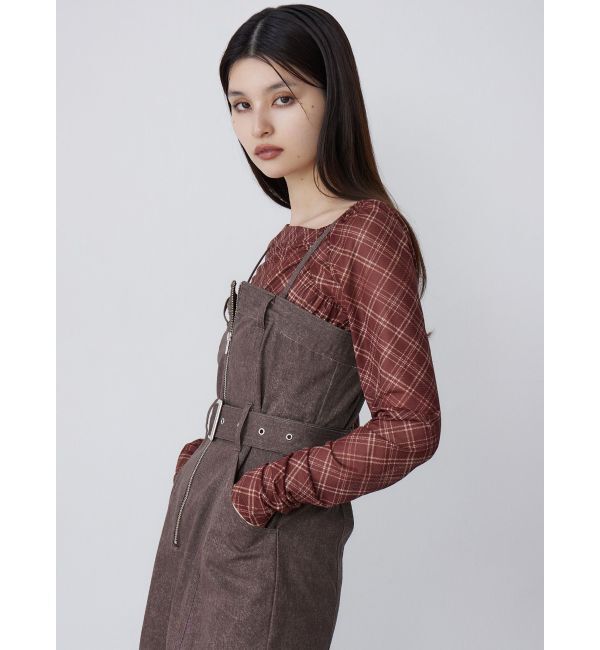 MURUA「チェックシアートップス」|Tシャツ・カットソー|