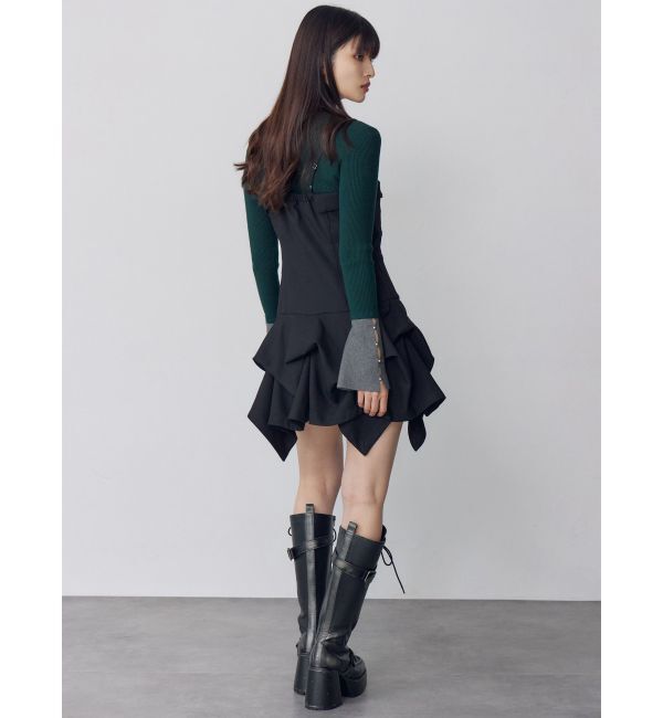 MURUA「タックバルーンミニジャンスカ」|ジャンパースカート|