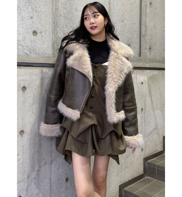 MURUA「タックバルーンミニジャンスカ」|ジャンパースカート|