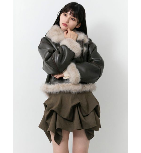 MURUA「タックバルーンミニジャンスカ」|ジャンパースカート|