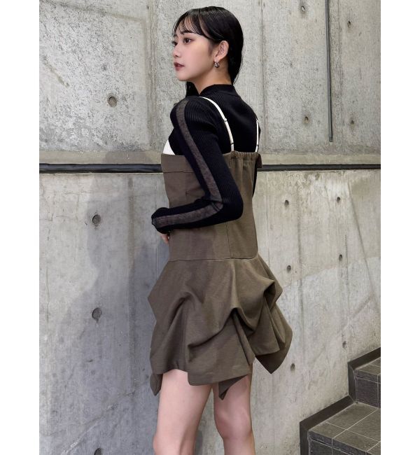 MURUA「タックバルーンミニジャンスカ」|ジャンパースカート|