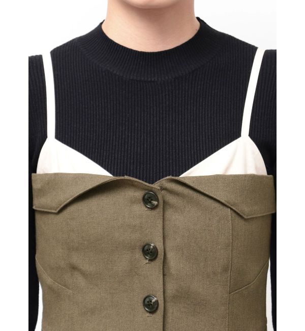 MURUA「タックバルーンミニジャンスカ」|ジャンパースカート|