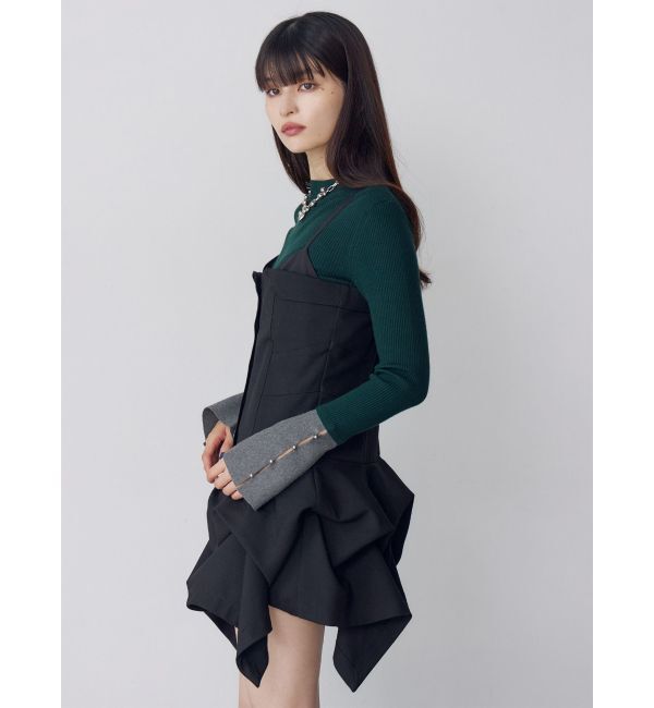 MURUA「タックバルーンミニジャンスカ」|ジャンパースカート|