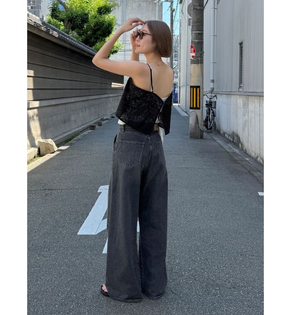 Ungrid「ウエストタックカーブデニム」|デニム|