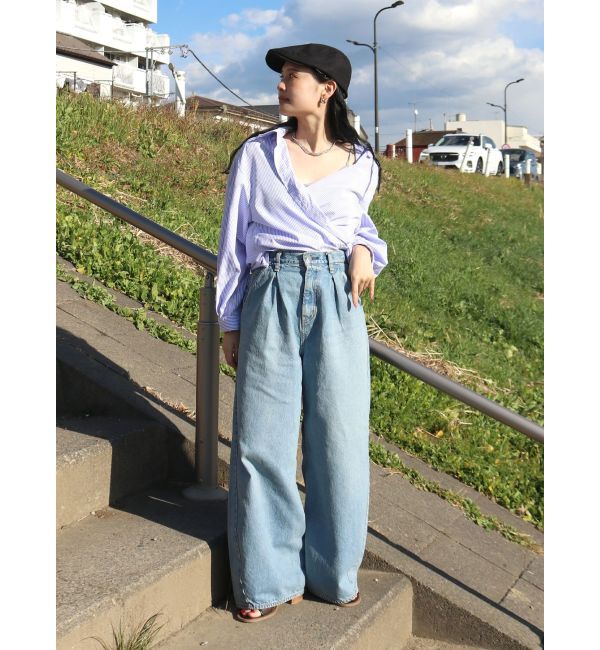 Ungrid「ウエストタックカーブデニム」|デニム|