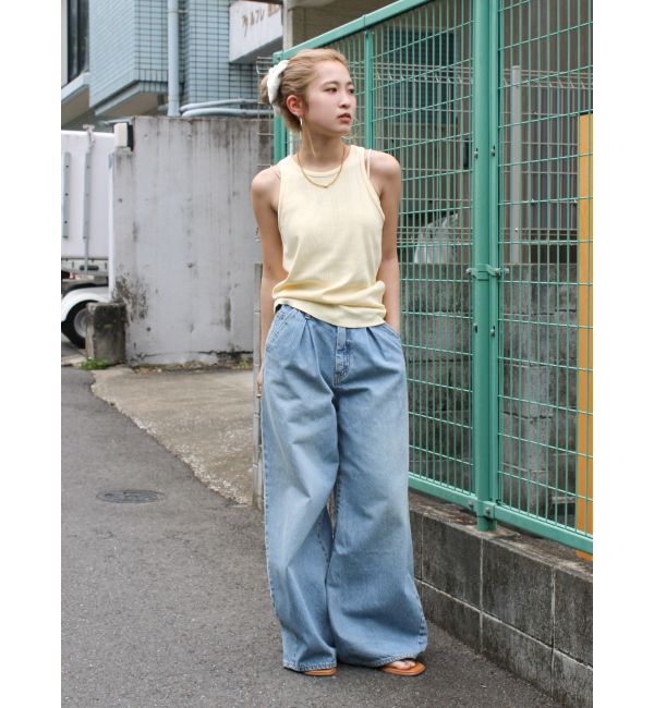 Ungrid「ウエストタックカーブデニム」|デニム|