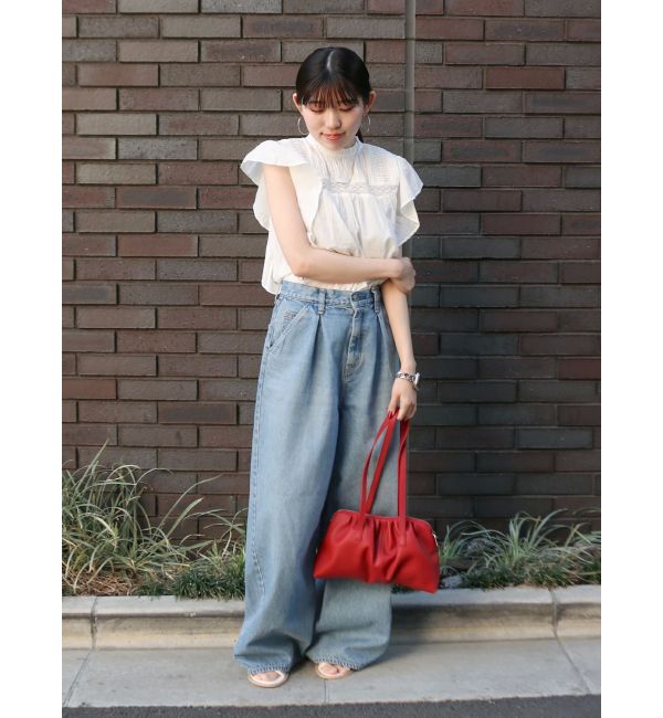 Ungrid「ウエストタックカーブデニム」|デニム|