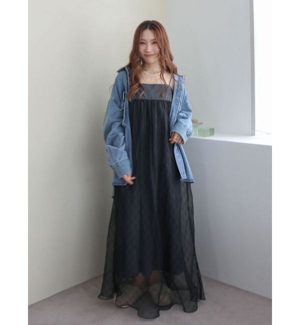 Ungrid「チュールレイヤードキャミワンピース」|ワンピース|