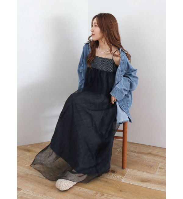 Ungrid「チュールレイヤードキャミワンピース」|ワンピース|