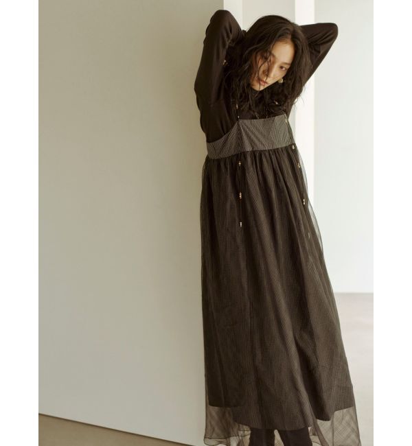 Ungrid「チュールレイヤードキャミワンピース」|ワンピース|