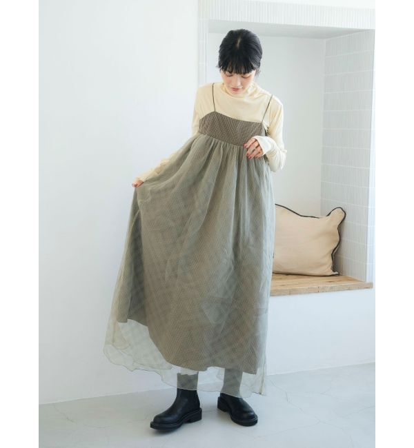 Ungrid「チュールレイヤードキャミワンピース」|ワンピース|