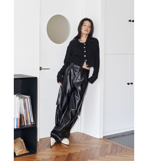 Ungrid「【Htage】透かし編みショートニットカーディガン」|カーディガン|