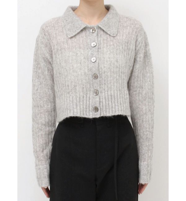 Ungrid「【Htage】透かし編みショートニットカーディガン」|カーディガン|