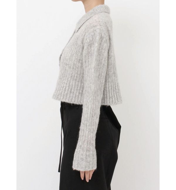 Ungrid「【Htage】透かし編みショートニットカーディガン」|カーディガン|