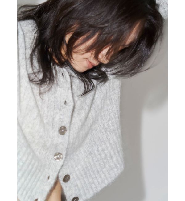 Ungrid「【Htage】透かし編みショートニットカーディガン」|カーディガン|