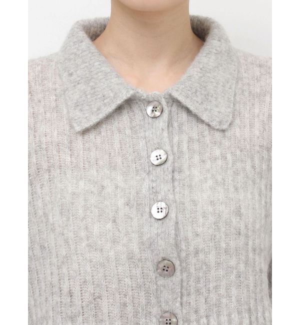 Ungrid「【Htage】透かし編みショートニットカーディガン」|カーディガン|