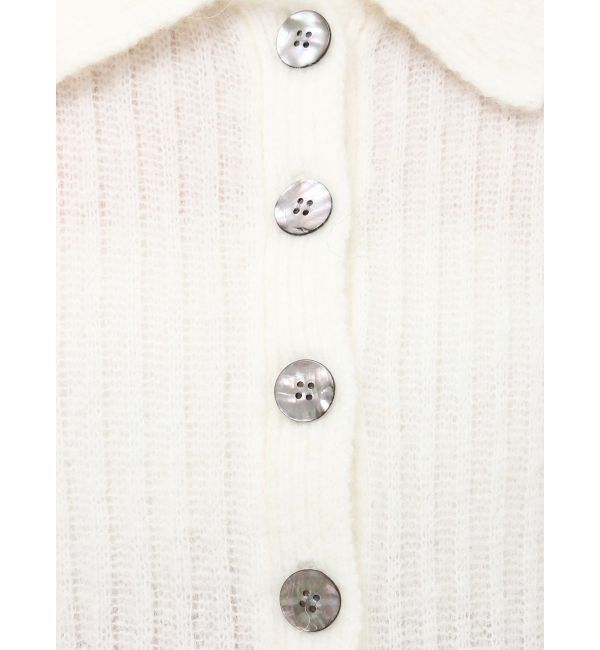 Ungrid「【Htage】透かし編みショートニットカーディガン」|カーディガン|