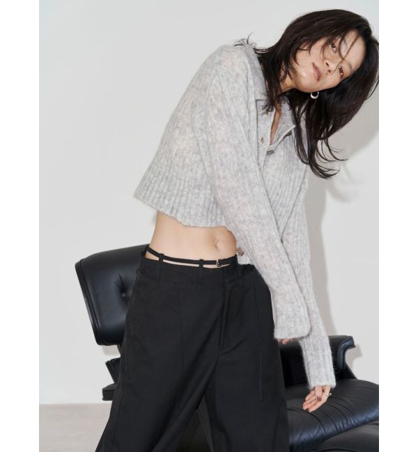 Ungrid「【Htage】透かし編みショートニットカーディガン」|カーディガン|