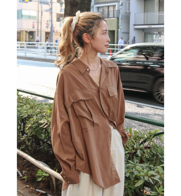 Ungrid「ポケットデザインルーズシャツ」|シャツ・ブラウス|